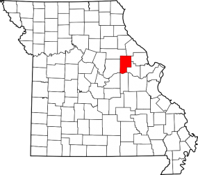 Map of Missouri highlighting Montgomery county.